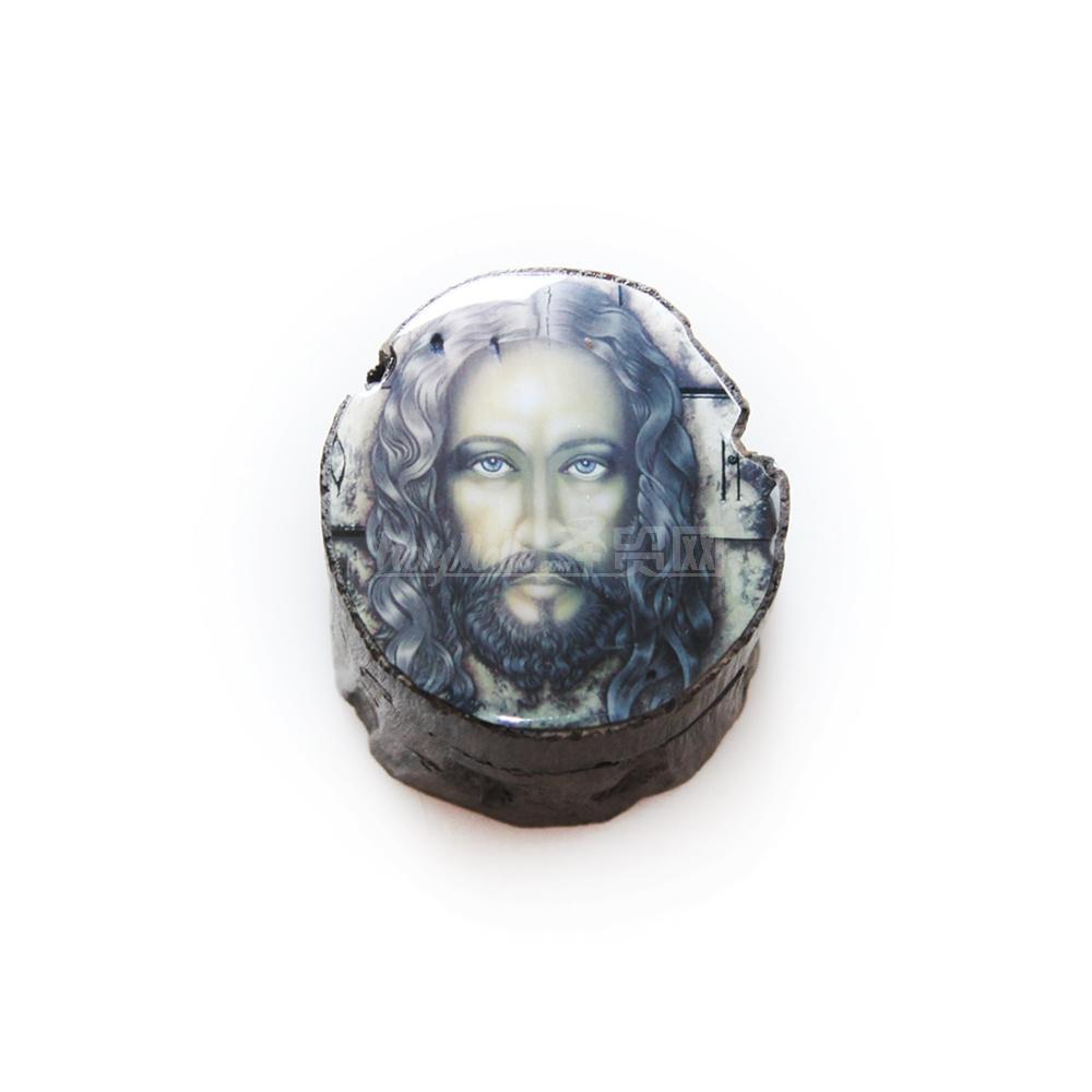 耶稣圣荣——泰国柚木水晶圣物盒（小号）