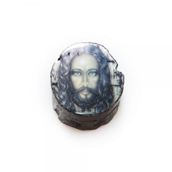 耶稣圣荣——泰国柚木水晶圣物盒（小号）