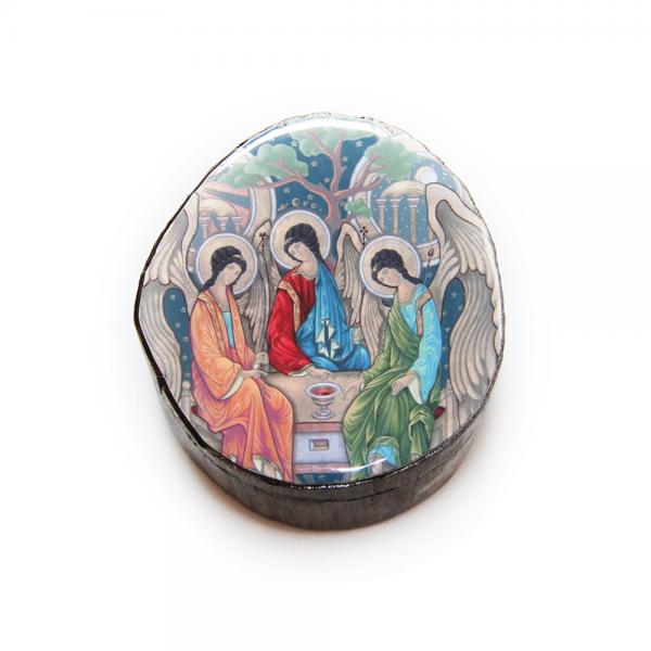 天主圣三——泰国柚木水晶圣物盒（中号）