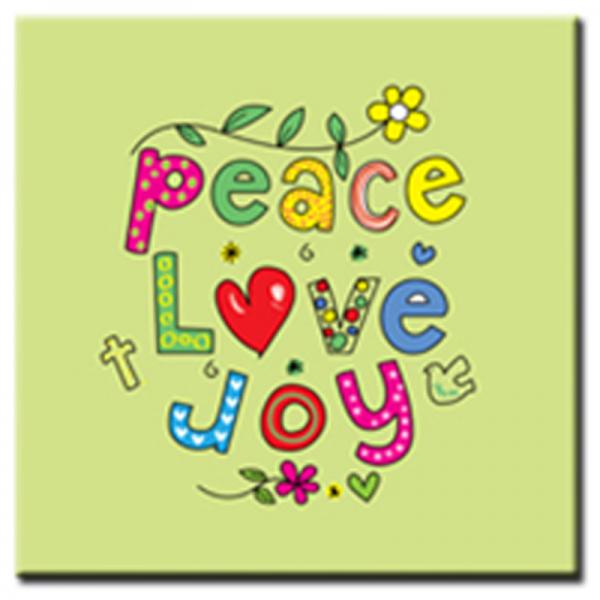 爱和平喜乐 无框画 儿童房装饰微喷油画
