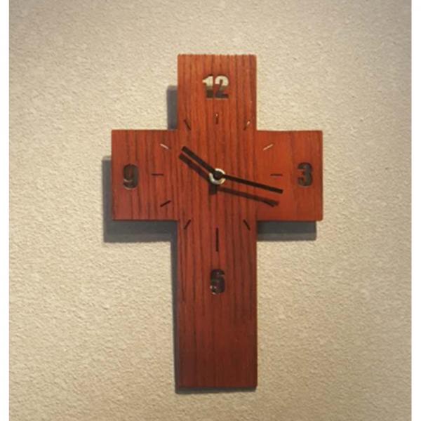 光阴 棕色十字架 挂钟