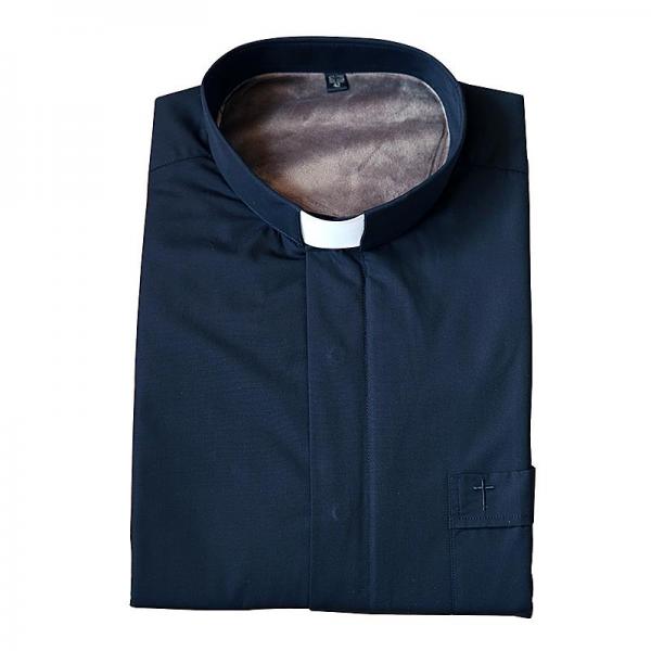 神父衬衫（加绒加厚款）黑色（不含白领插片）