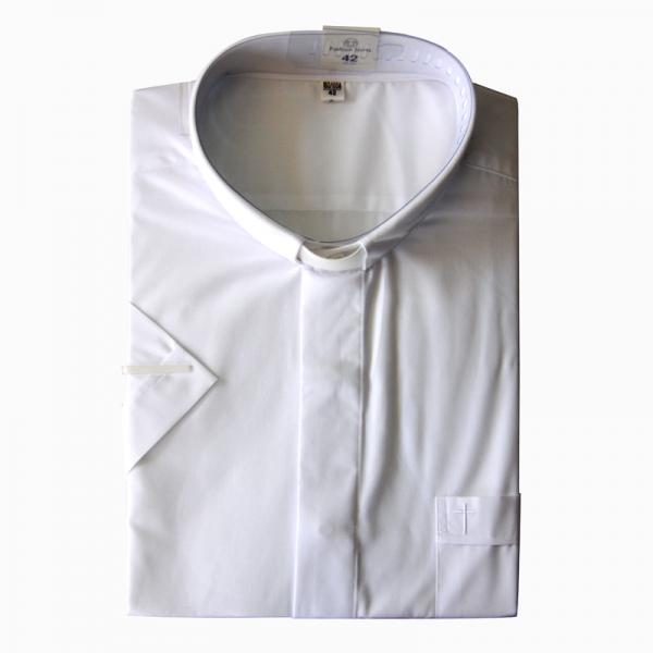 高支纱纯棉 司铎衬衫（白色短袖，不含白领插片）