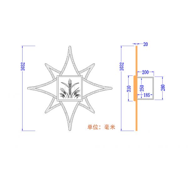 八角星内嵌式圣体柜