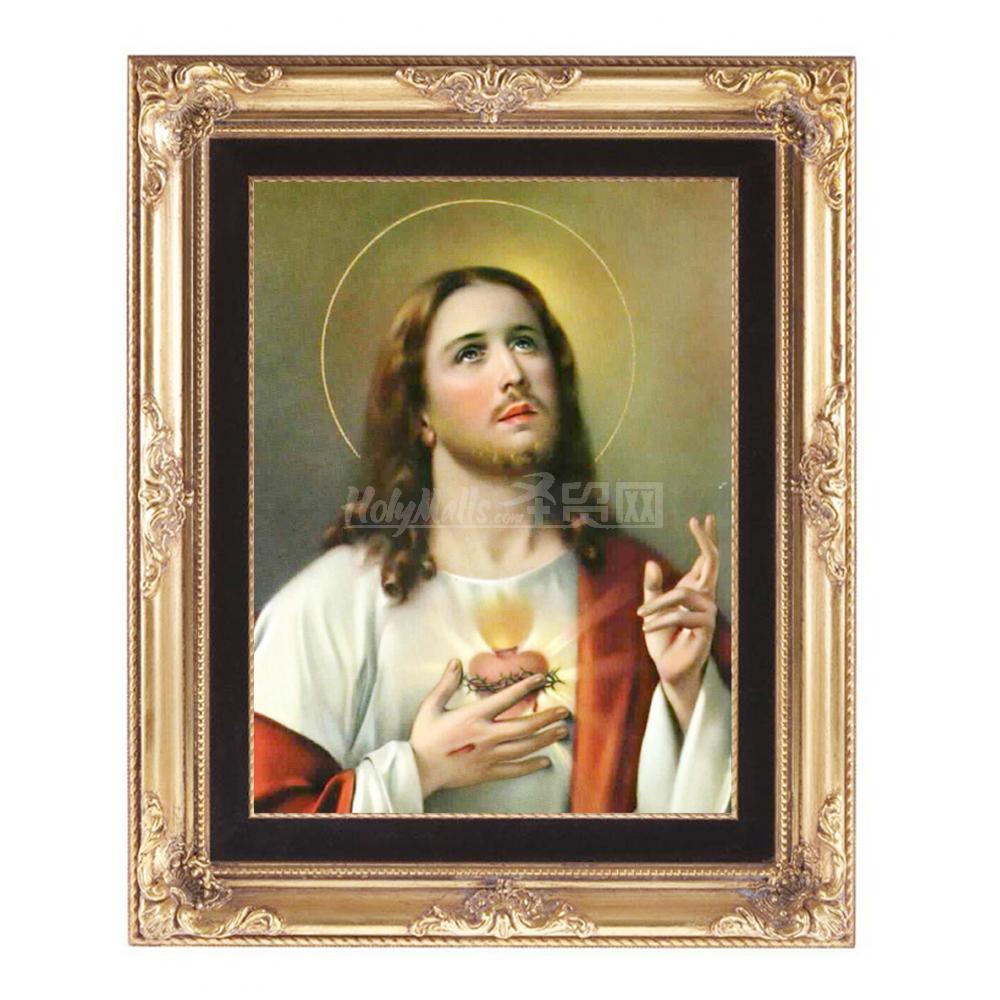 耶稣圣心 手绘油画 不带画框
