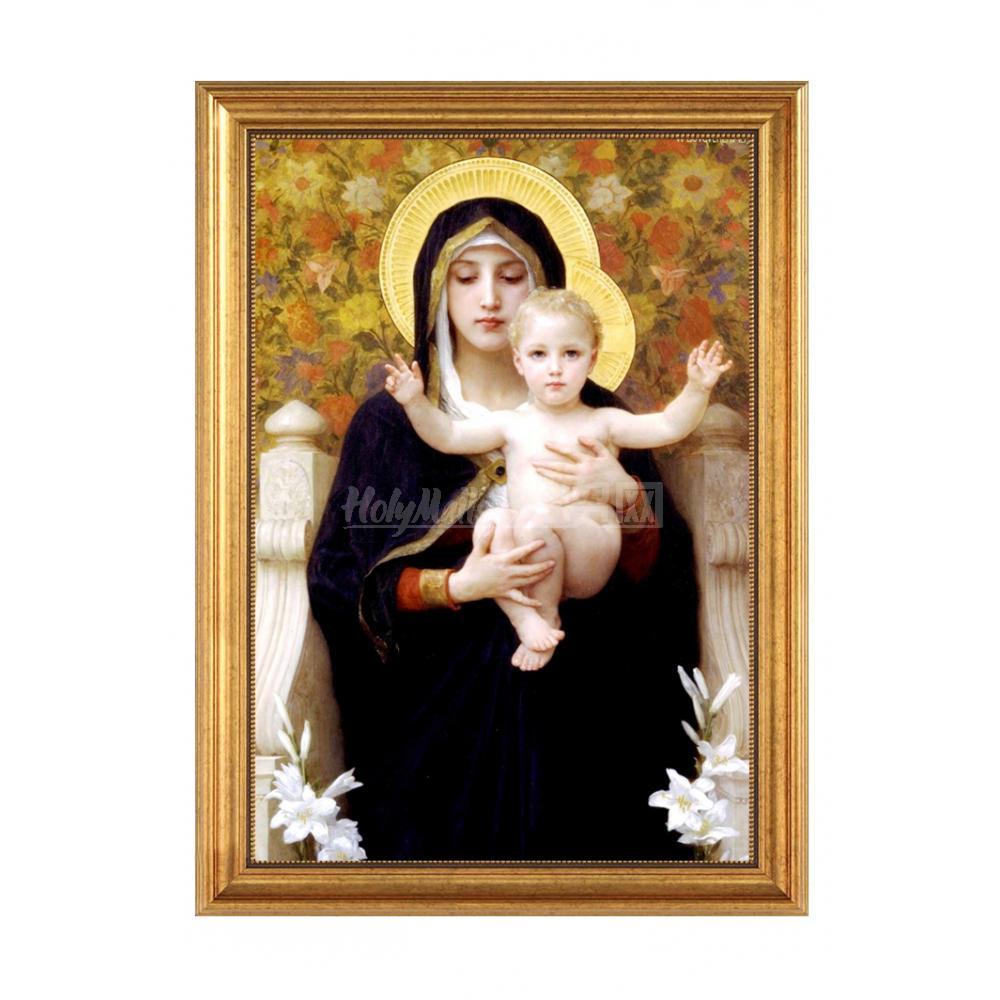 圣母抱耶稣 手绘油画 不带画框