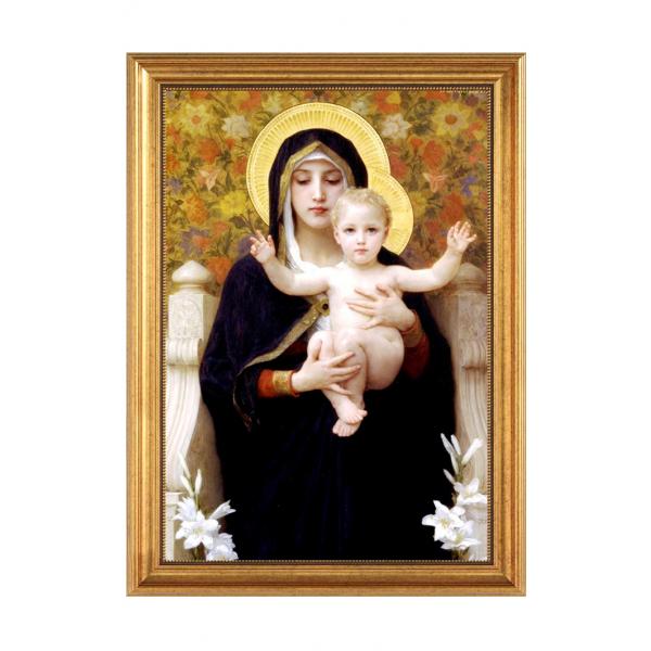 圣母抱耶稣 手绘油画 不带画框