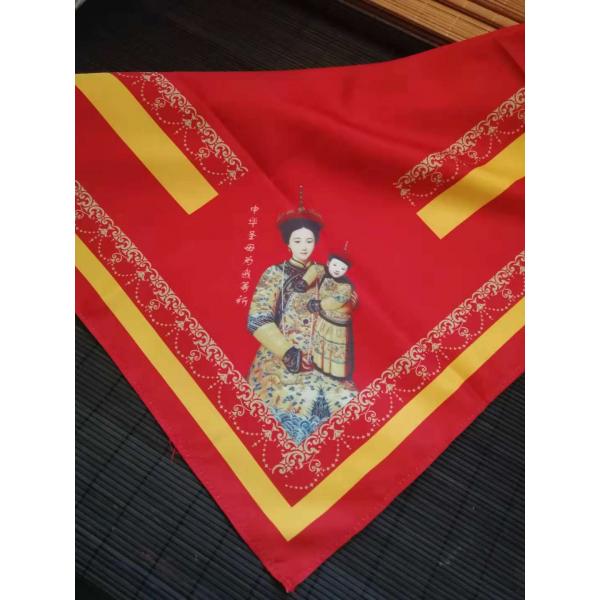 中华圣母丝巾红色款