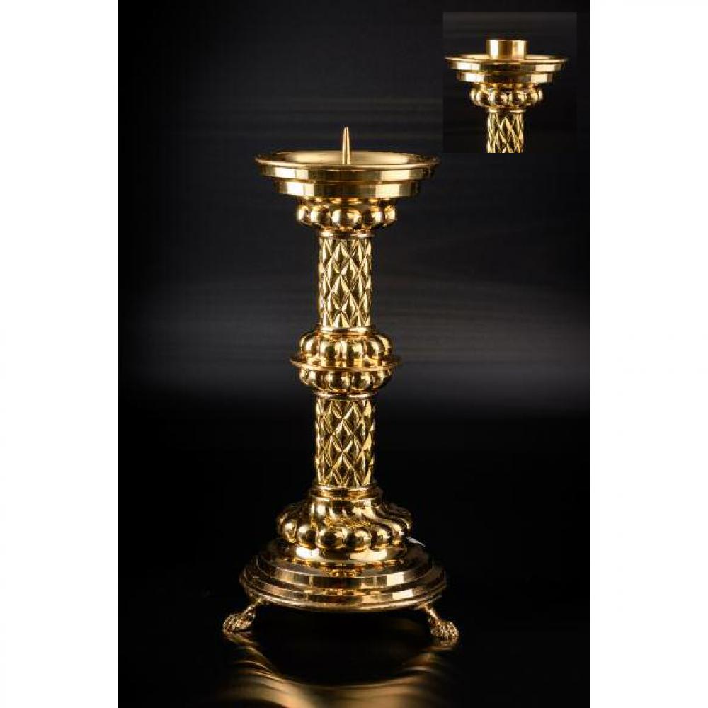 祭坛烛台36cm(单支)_蜡烛台_礼仪用品_圣贸网 天主教基督用品商城