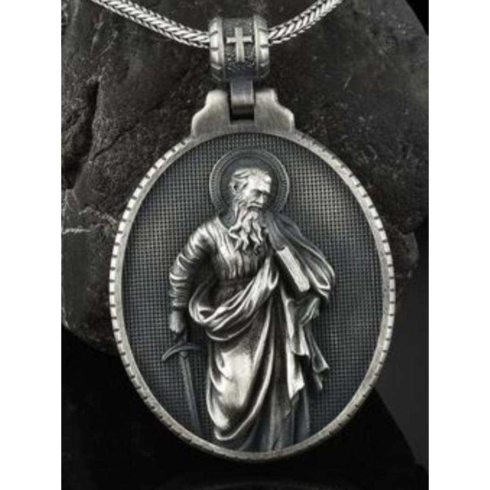 圣保禄高浮雕3cm925银大圣牌（不含链）