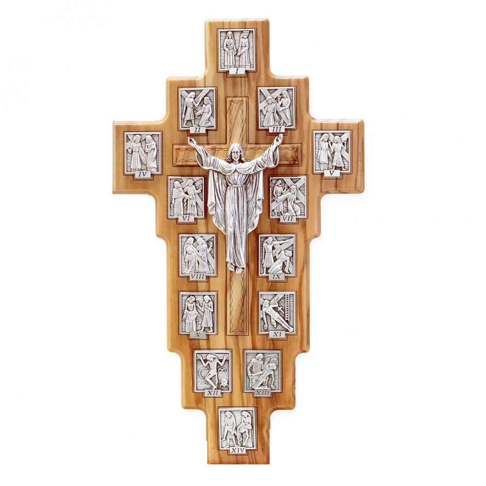 橄榄木十字架挂件