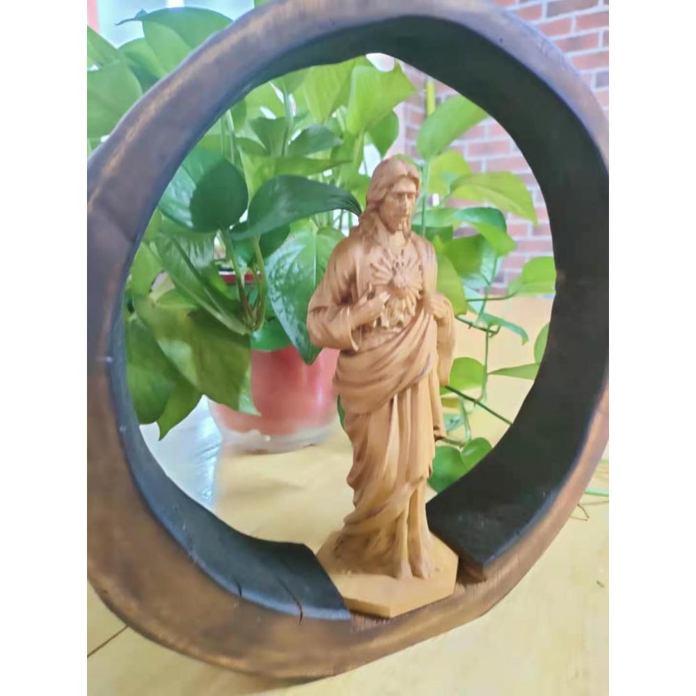 黄杨木雕耶稣圣心