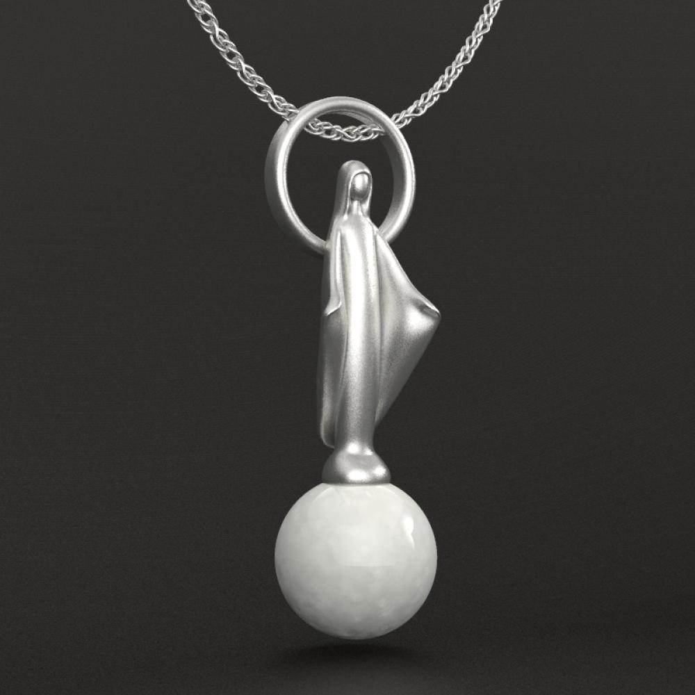 显灵圣母珍珠吊坠（不含链）