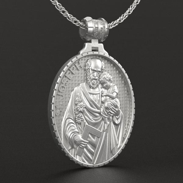 大圣若瑟和小耶稣（不含链）