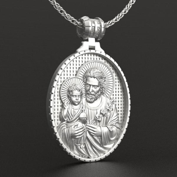 大圣若瑟和小耶稣（不含链）