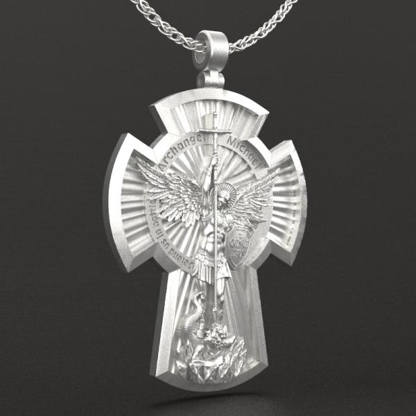 弥额尔高浮雕4cm十字架（不含链）