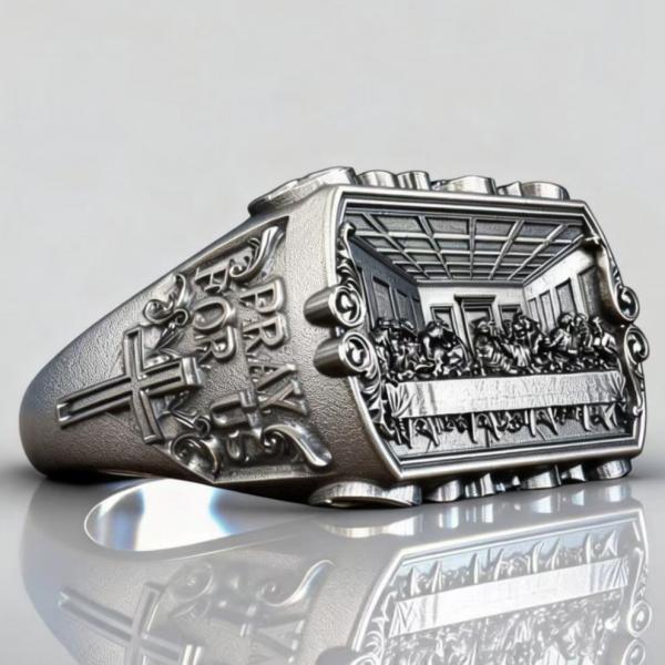 最后晚餐宽面环戒