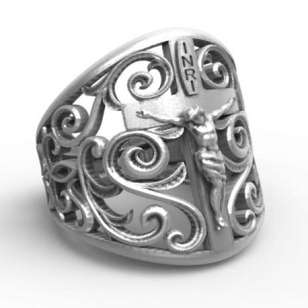 镂空十字架戒指A款