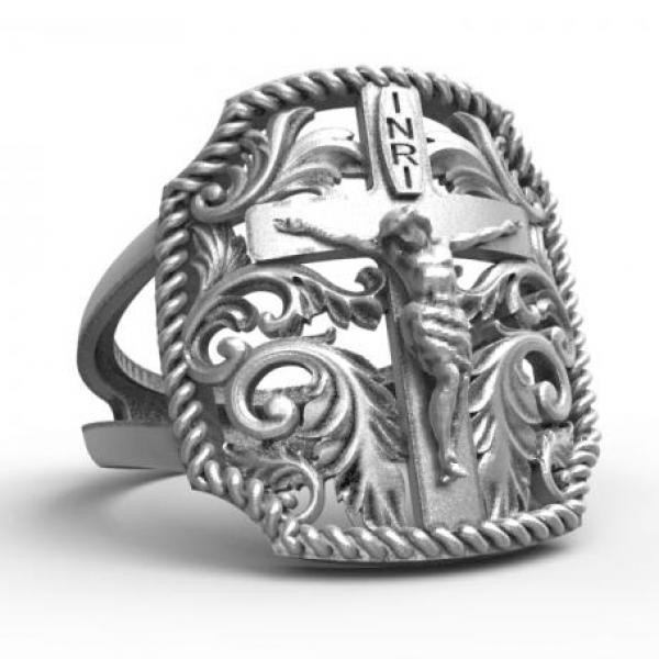 镂空十字架戒指...