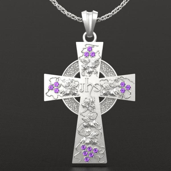 镶石葡萄十字架（不含链）