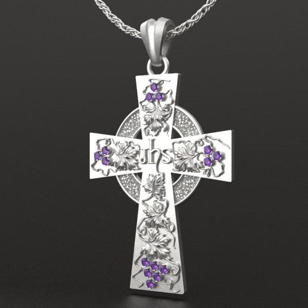 镶石葡萄十字架（不含链）