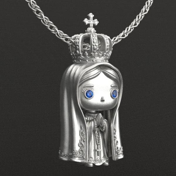 原创Funko Pop嵌蓝宝路德圣母挂坠（不含链）